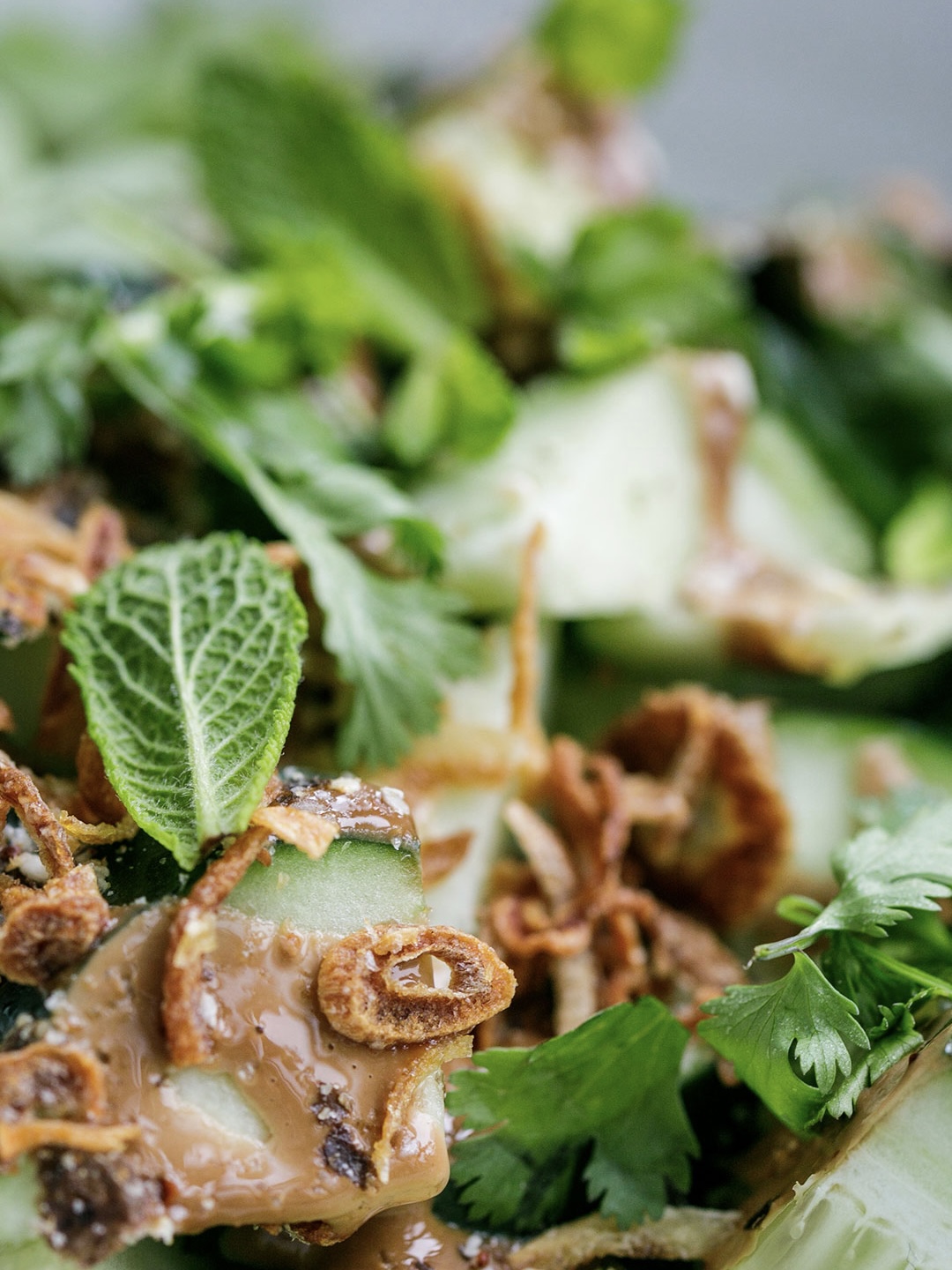 Gurken an Sesam Limetten Dressing Rezept