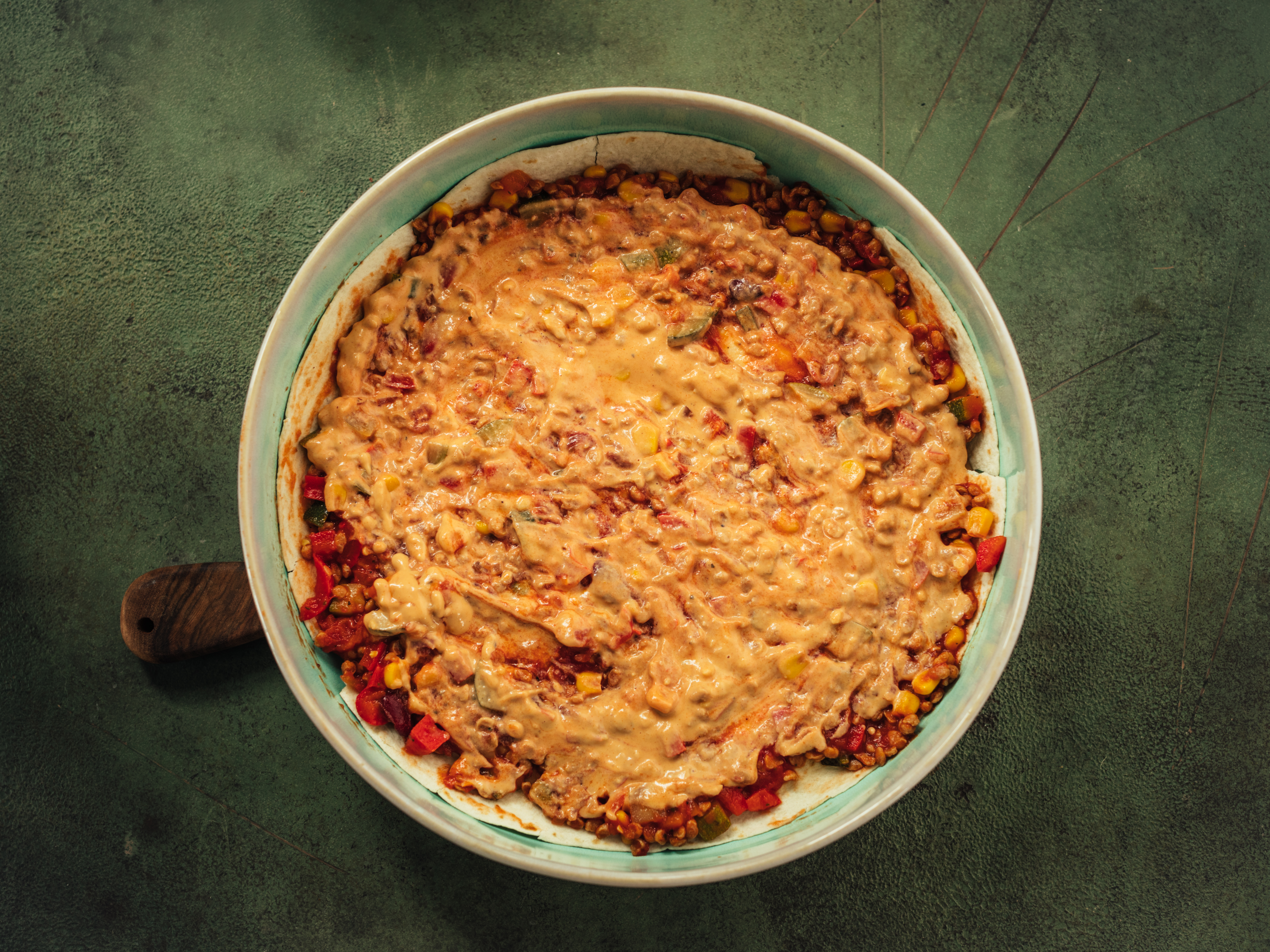 Schritt 3: Lasagne schichten und backen