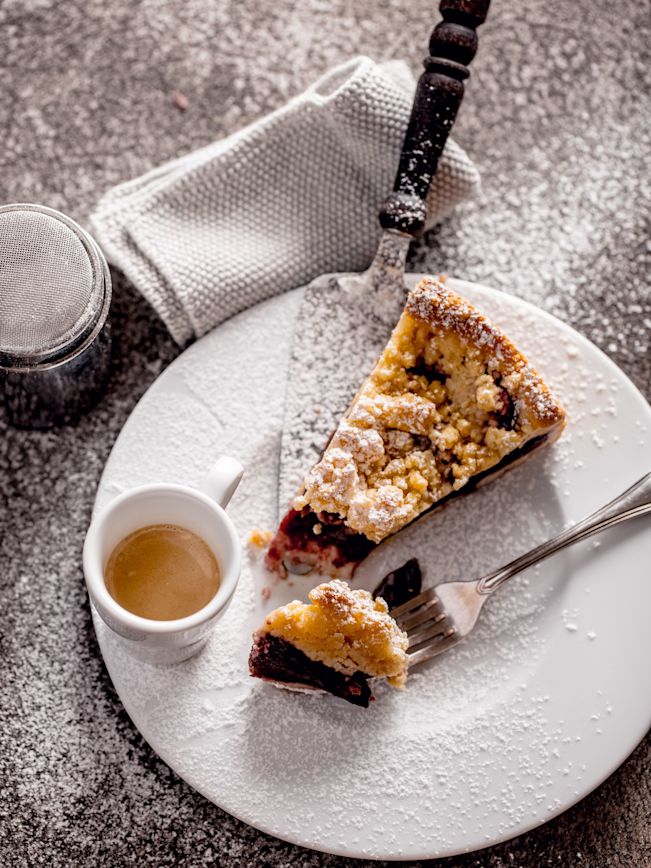 Streusselkuchen mit Sauerkirschen Rezept Streusselkuchen mit Sauerkirschen Rezept