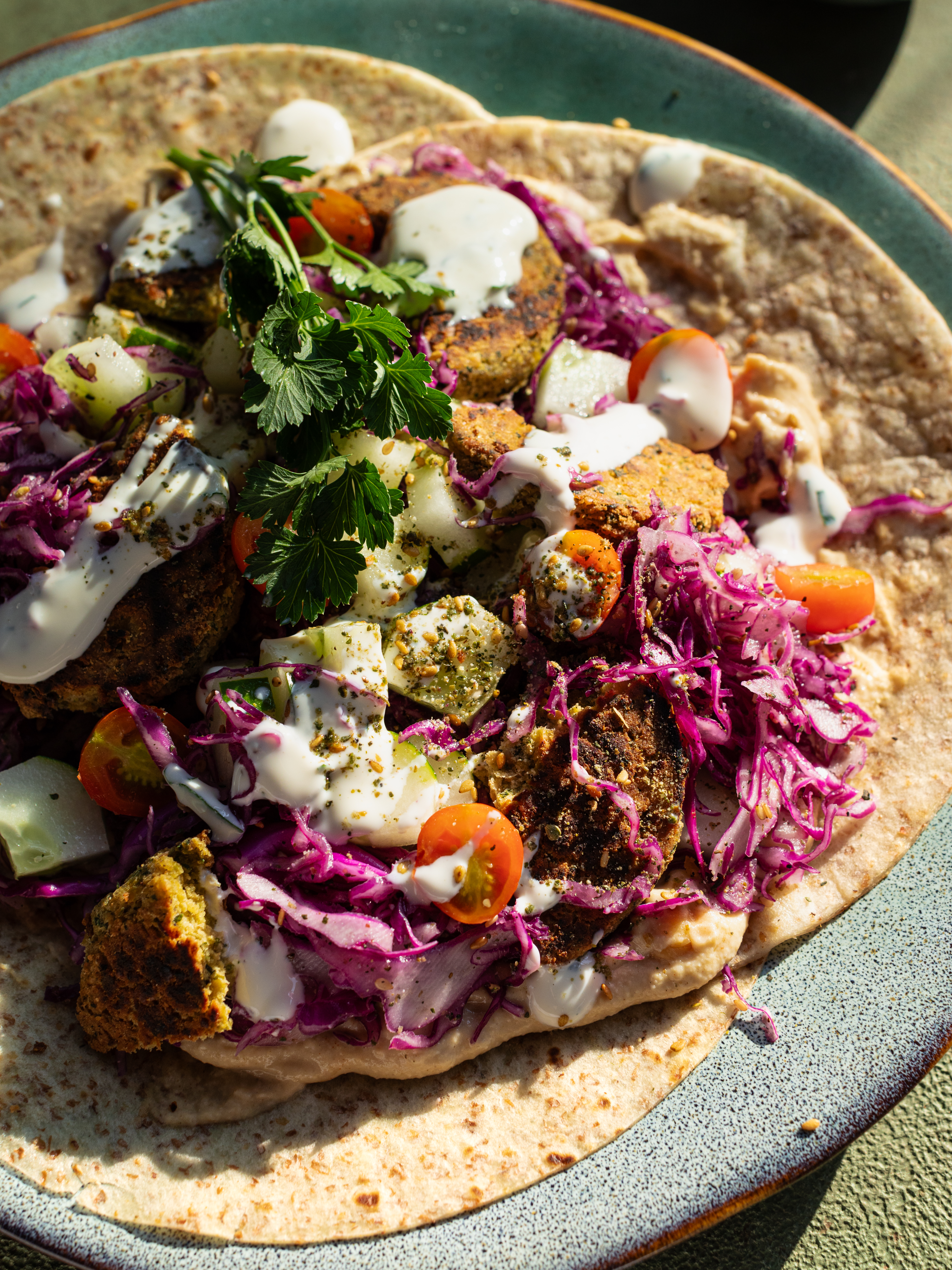 Falafal-Wrap mit Rotkohl Rezept 6