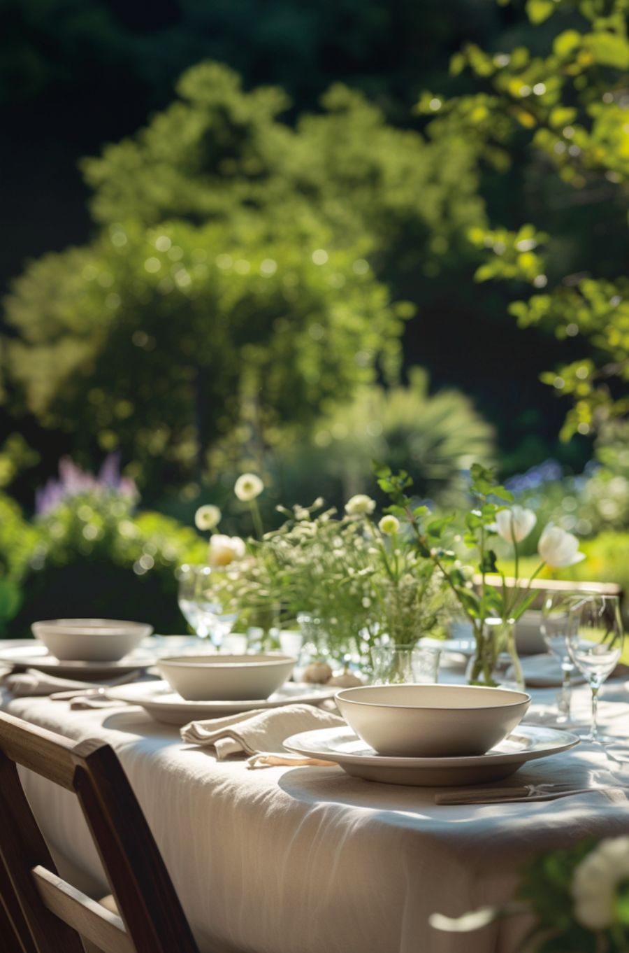 Frühlingshafter Terrassentisch