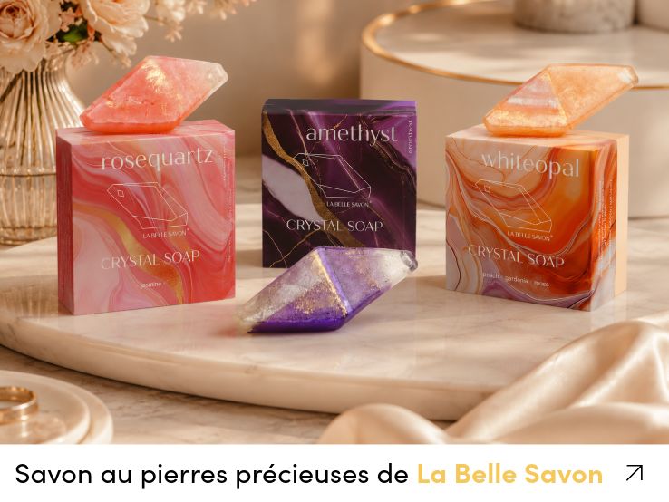 Savon au pierres précieuses de La Belle Savon