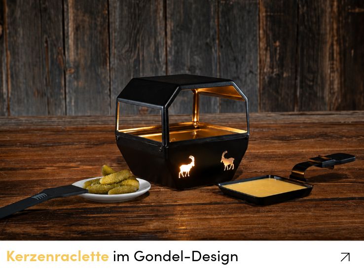 Kerzenraclette im Gondel-Design