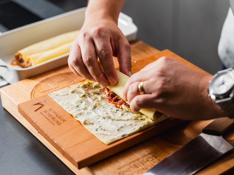 Schritt 4: Cannelloni rollen Schritt 4: Cannelloni rollen
