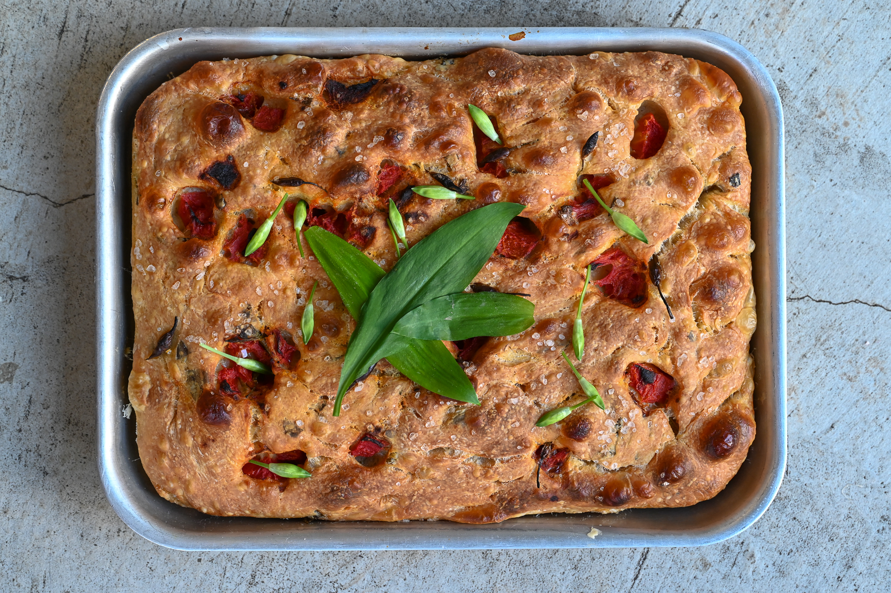 Schritt 3: Bärlauch Focaccia backen