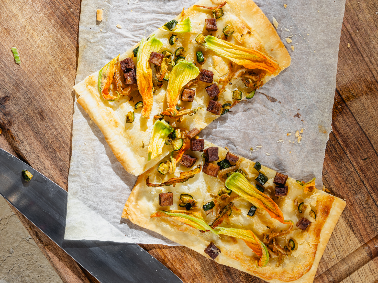 Flammkuchen mit Kürbis und Schafskäse Rezept 3