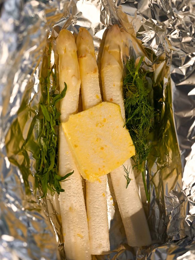 Spargel in der Folie Rezept Spargel in der Folie Rezept
