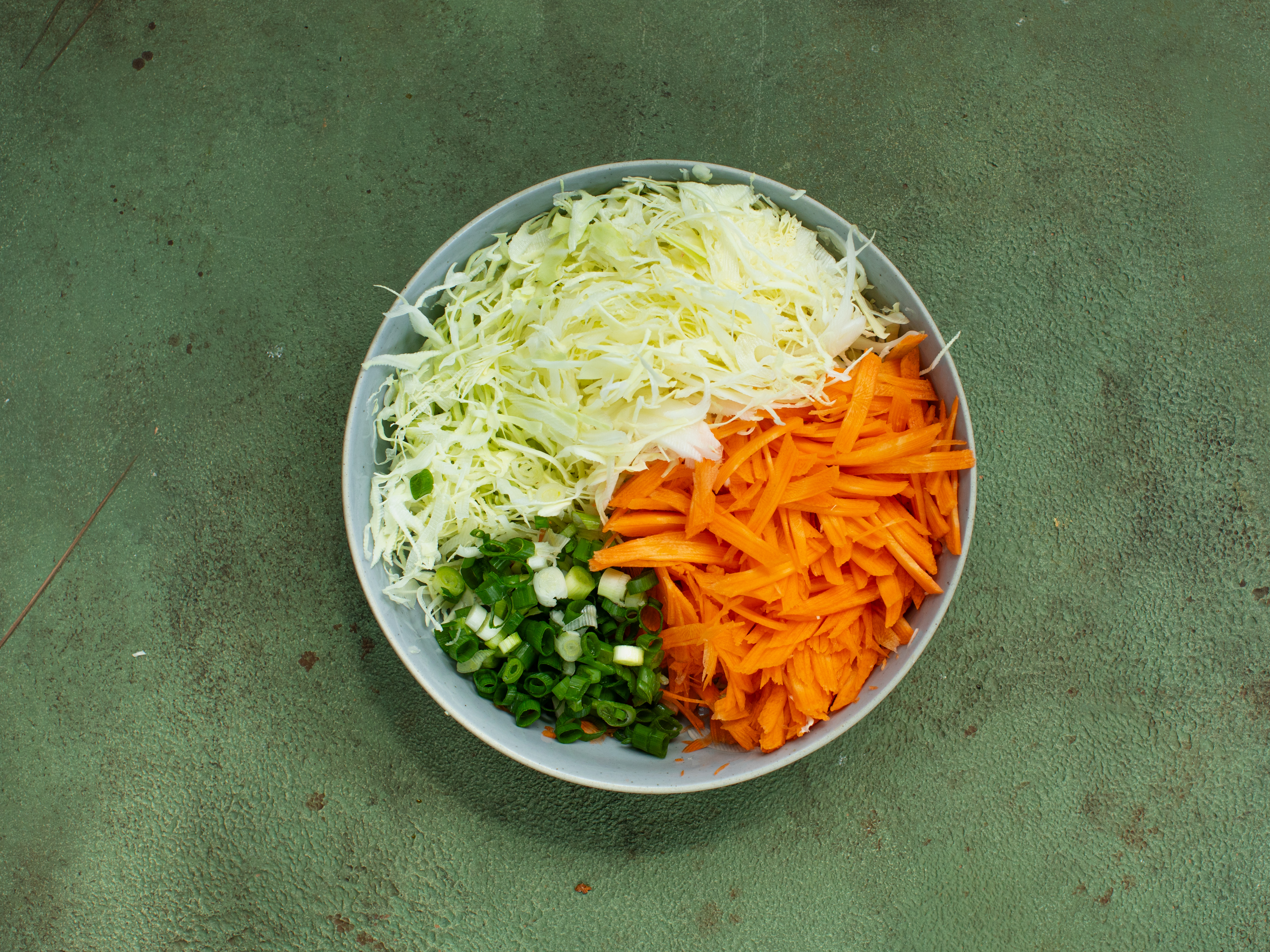 Schritt 1:  Zutaten für Okonomiyaki - japanische Pancakes vorbereiten 