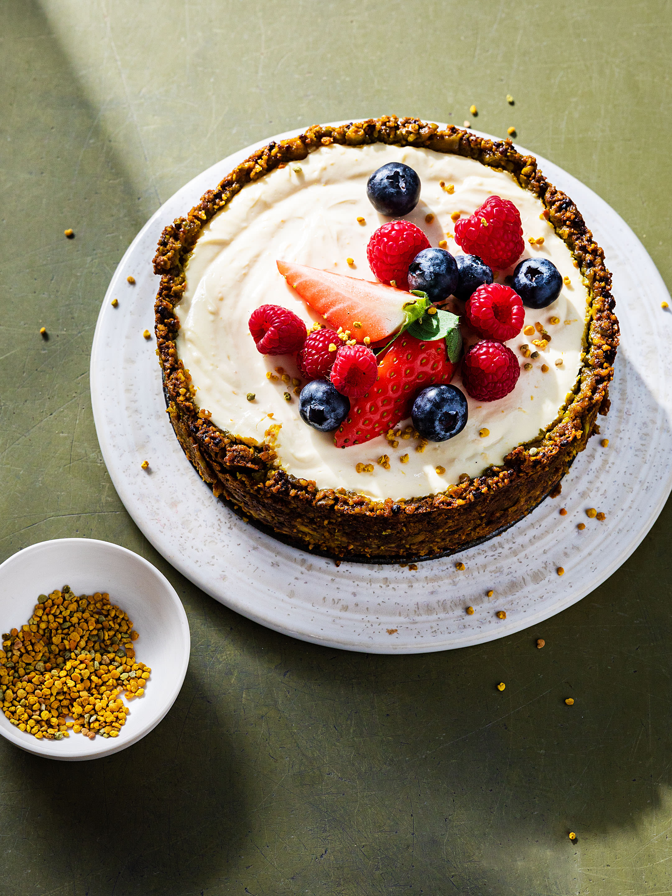 Glutenfreier Labneh- und Pistazien Cheesecake Rezept 3