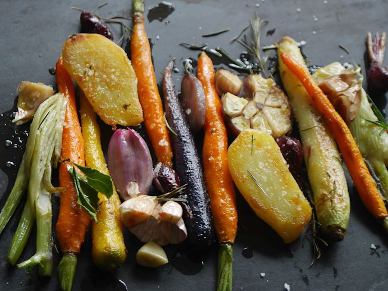 Schritt 1: Ofengeröstetes Gemüse zubereiten Schritt 1: Ofengeröstetes Gemüse zubereiten