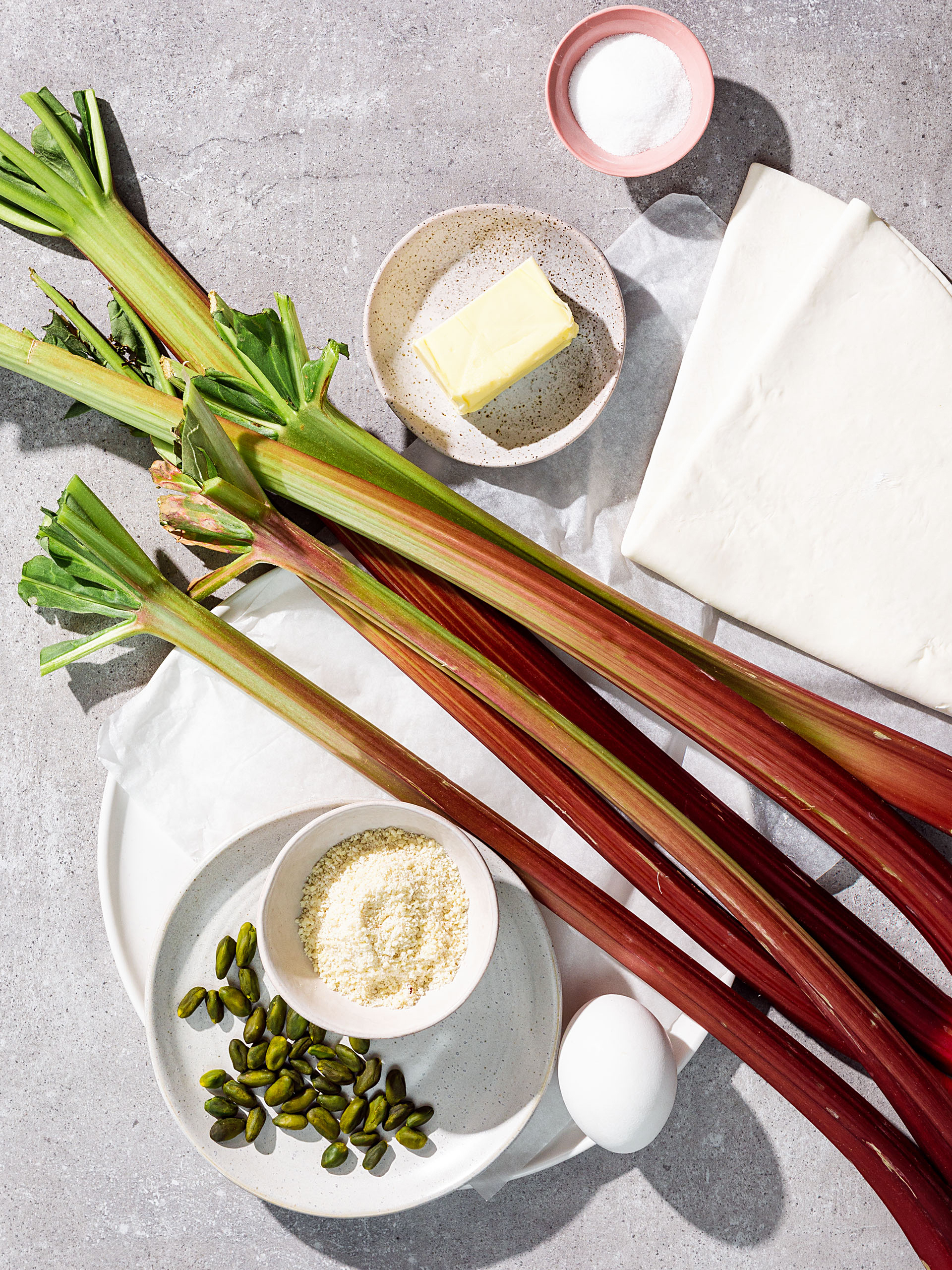 Rhabarber-Blätterteig Tarte mit Pistaziencreme Rezept 5