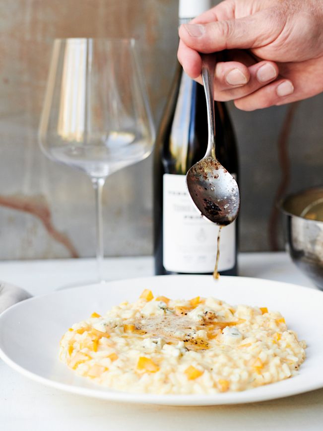 Risotto mit Kürbis, Gorgonzola und brauner Butter Rezept Risotto mit Kürbis, Gorgonzola und brauner Butter Rezept