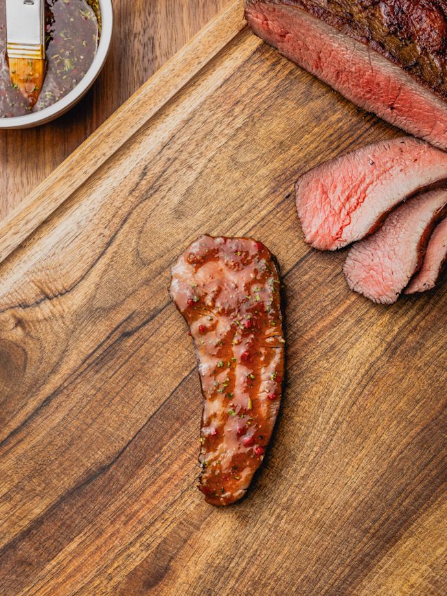 Picanha im Ofen gegart mit Bier-Marinade Rezept Picanha im Ofen gegart mit Bier-Marinade Rezept