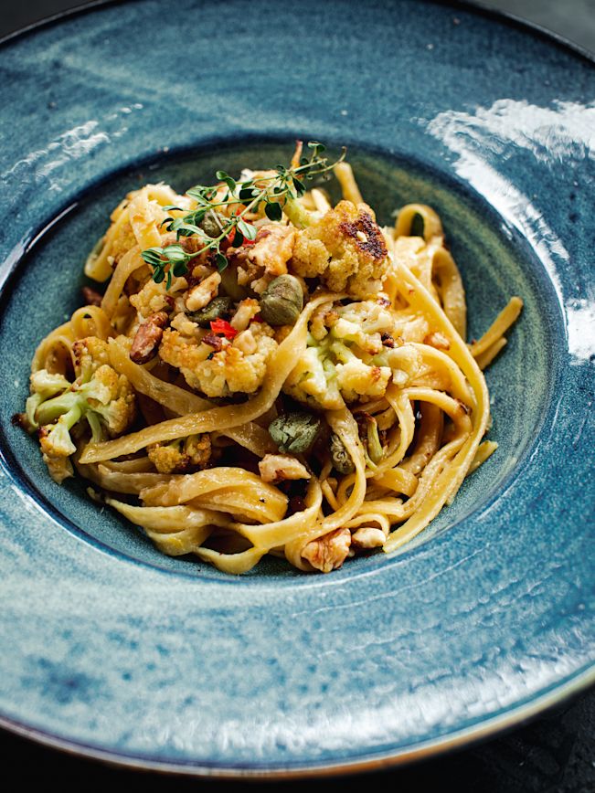 Pasta mit geröstetem Blumenkohl Rezept 1 Pasta mit geröstetem Blumenkohl Rezept 1