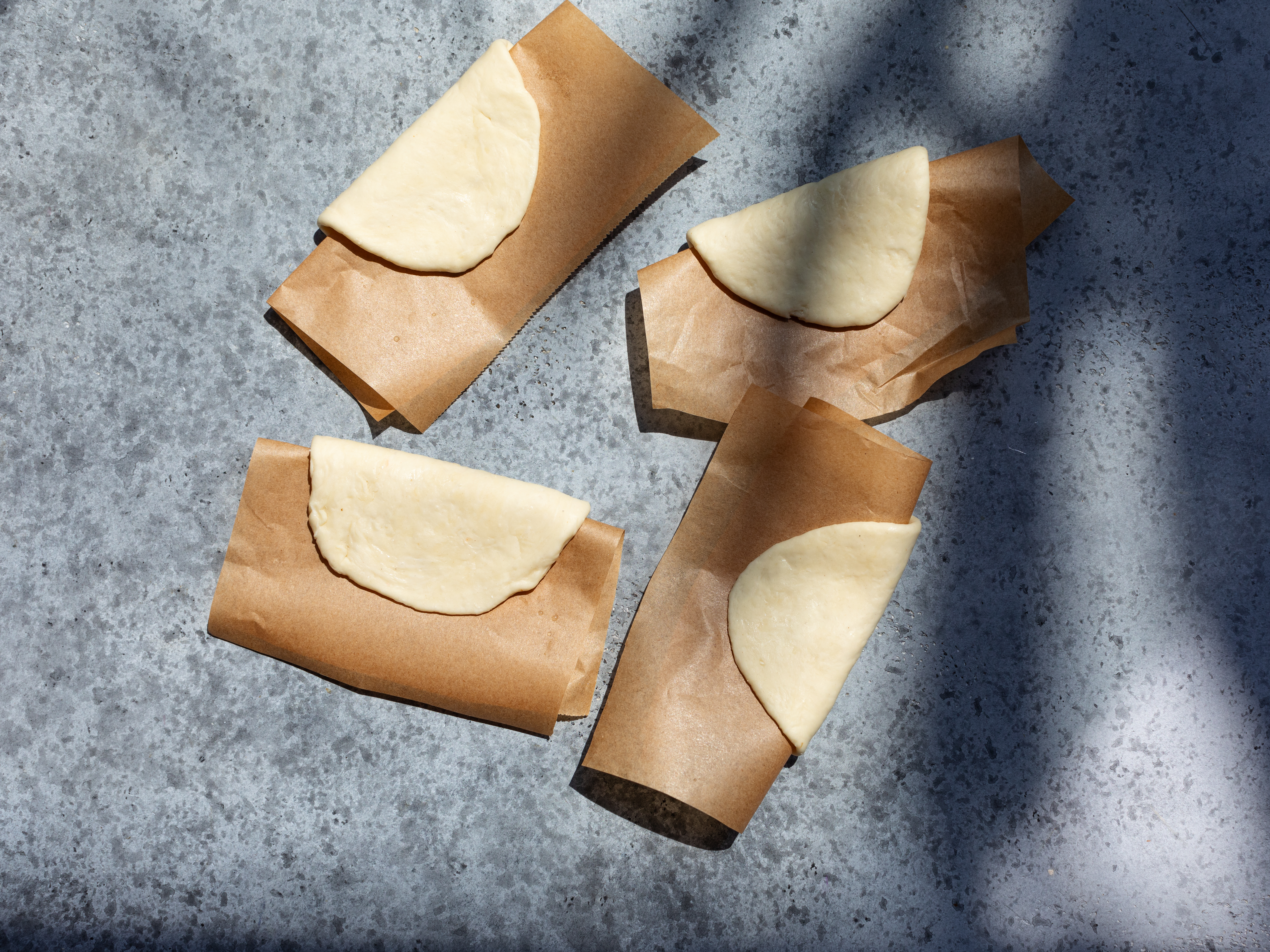 Schritt 2: Bao Buns für Vegane Bao Buns mit "Pulled Mushrooms" formen