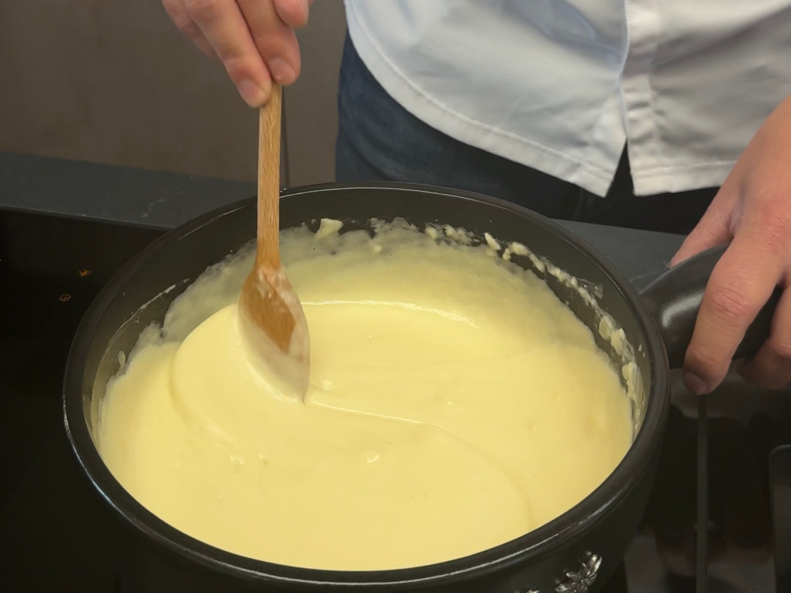 Step 7: Käse rühren bis er komplett geschmolzen ist