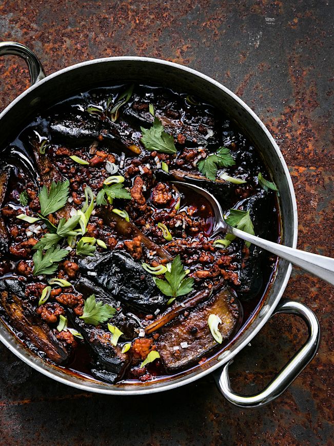 Sichuan geschmorte Auberginen Rezept Sichuan geschmorte Auberginen Rezept
