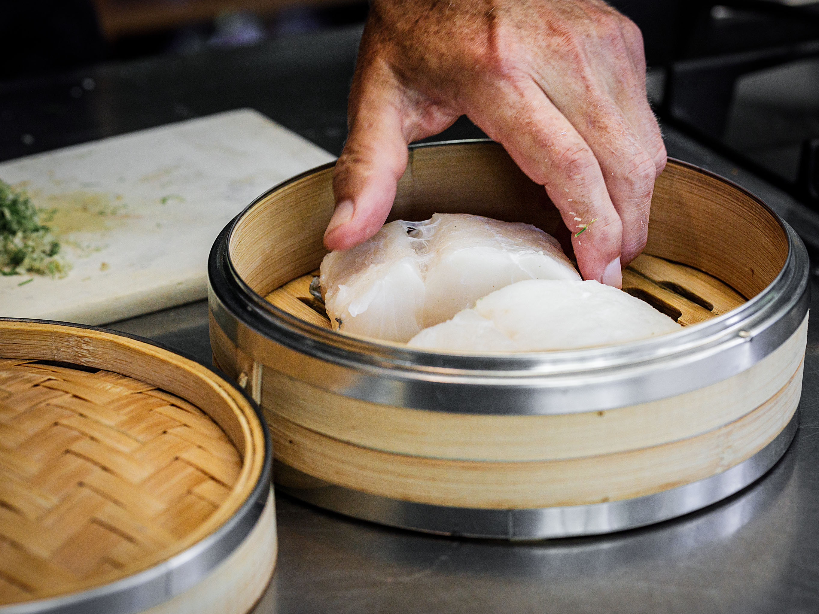 Schritt 1: Kabeljau  für Lemon Kabeljau dämpfen