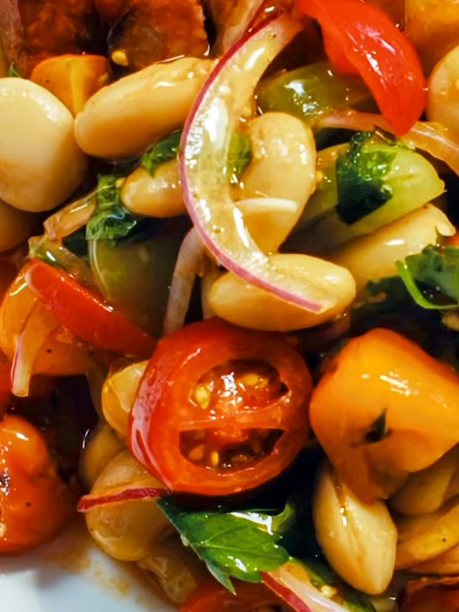 Tomaten-Bohnen Salat mit Chorizo Rezept