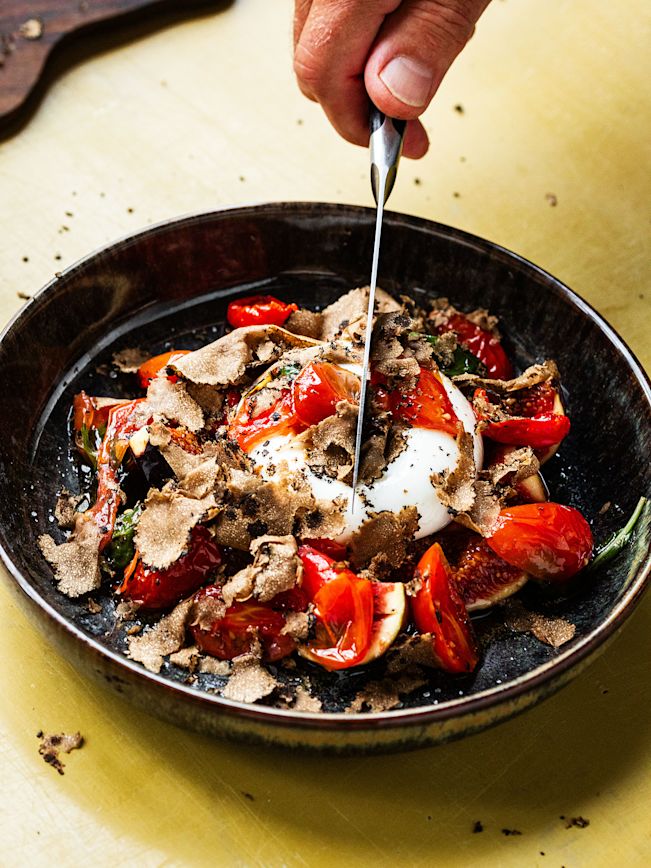 Burrata mit Feigen und Rösttomaten Rezept 3 Burrata mit Feigen und Rösttomaten Rezept 3