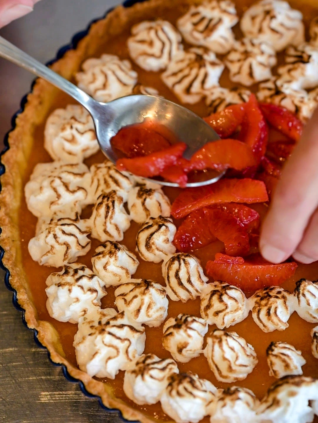 Blutorangen-Yuzu Tarte Rezept 4