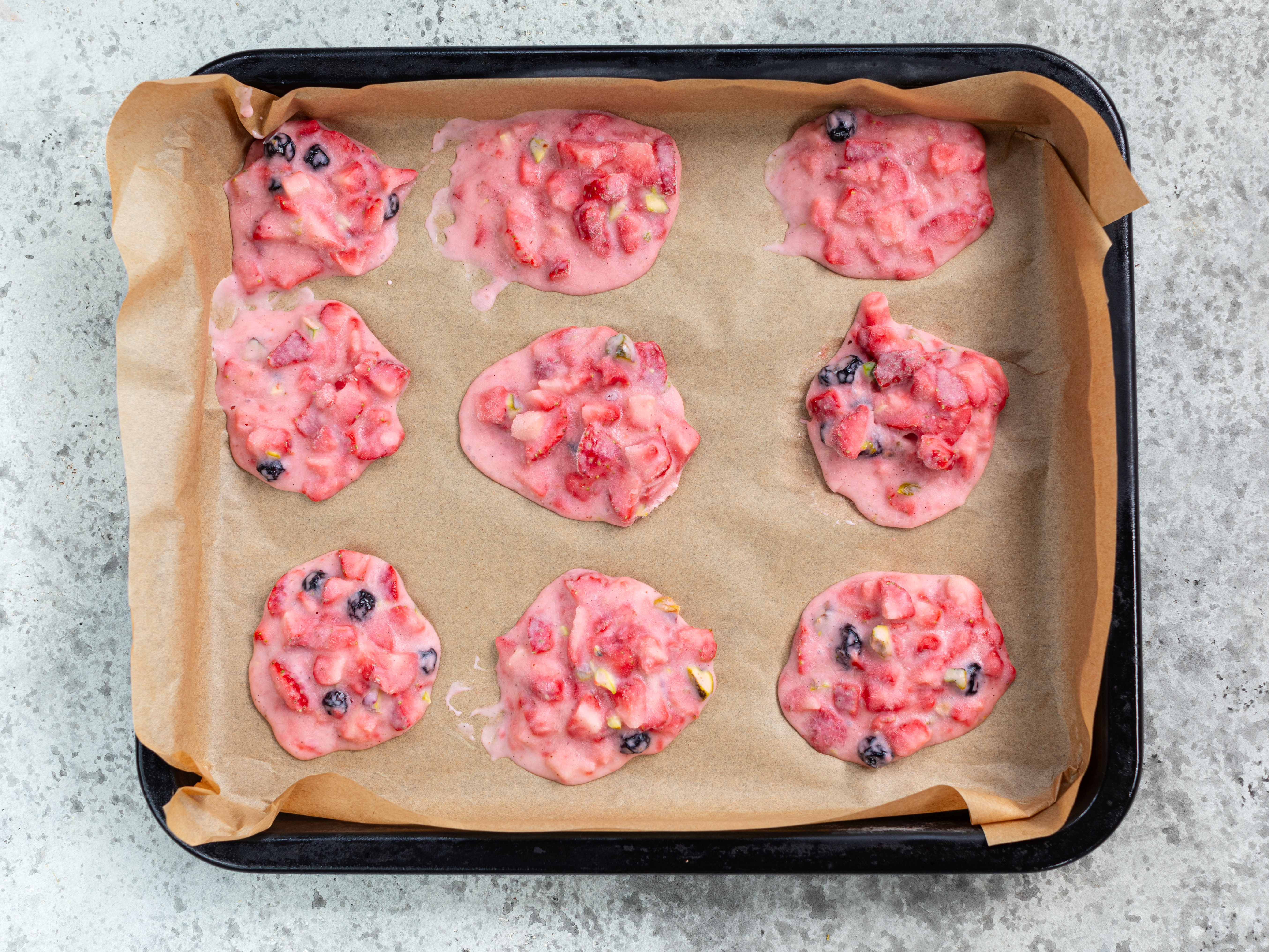 Schritt 4: Cluster   für Joghurt Cluster mit Beeren fertig stellen