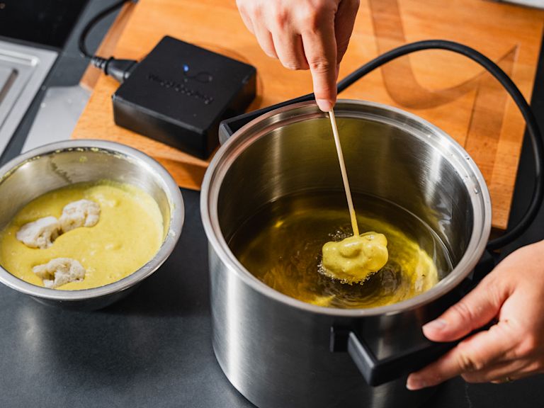 Schritt 4: Blumenkohl ausfrittieren Schritt 4: Blumenkohl ausfrittieren