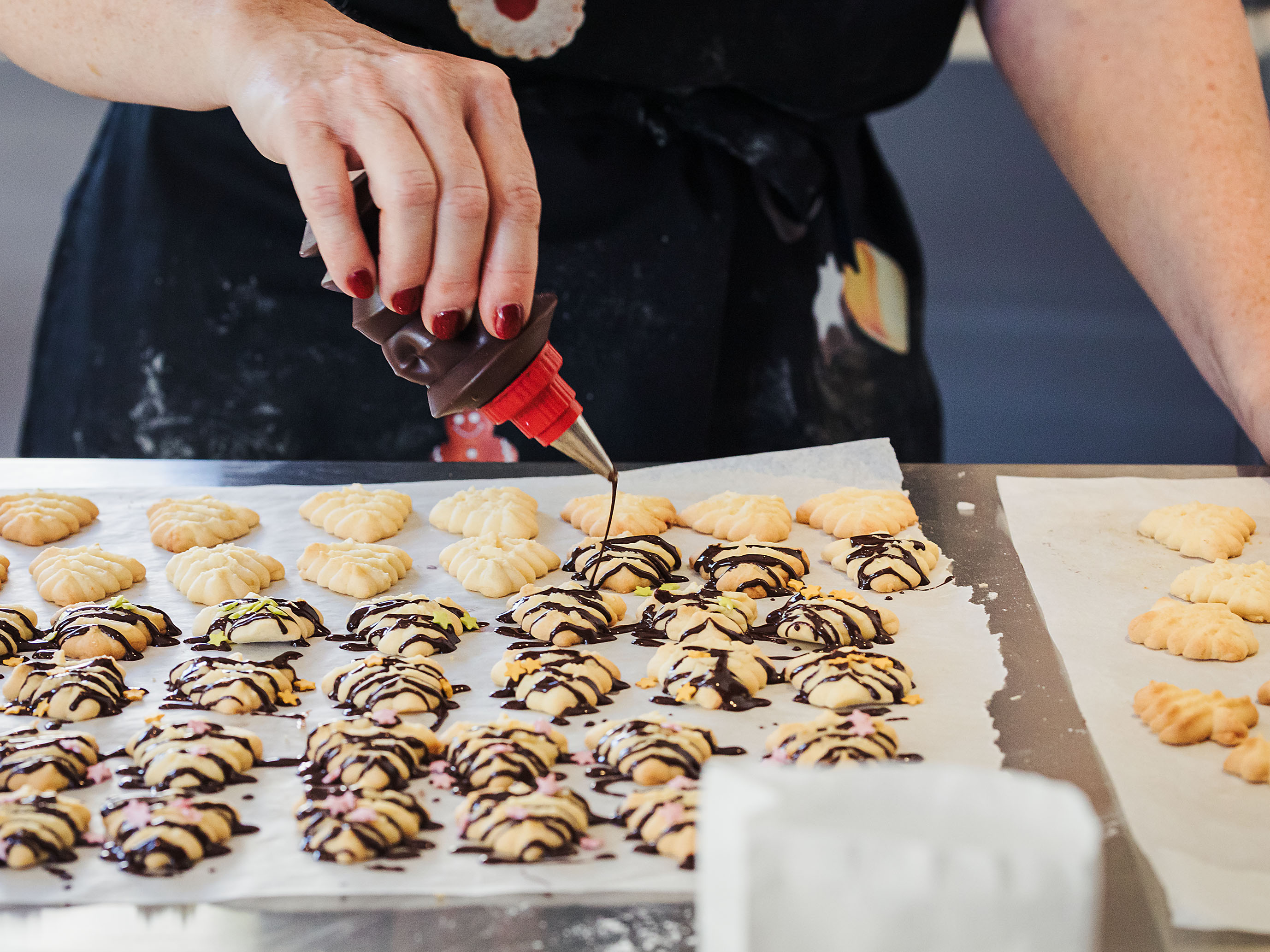 Schritt 2: Formen und Vanille Spritzgebäck backen