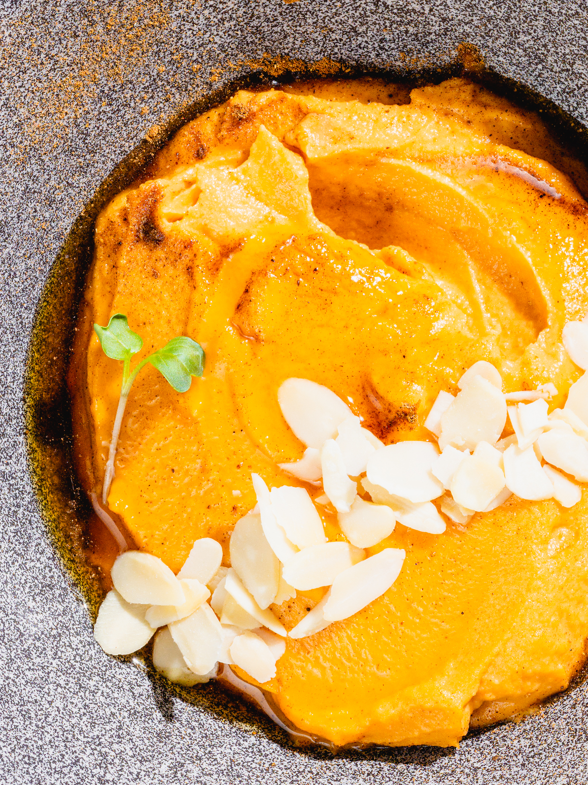 Süsser Kartoffel Hummus mit Zimt und Ahornsirup - Rezept