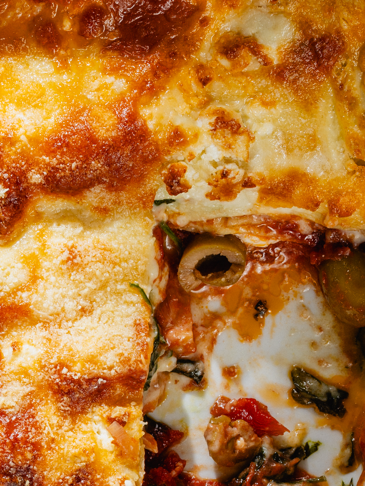 Lasagne mit Spinat, Feta, Tomaten und Oliven Rezept 2