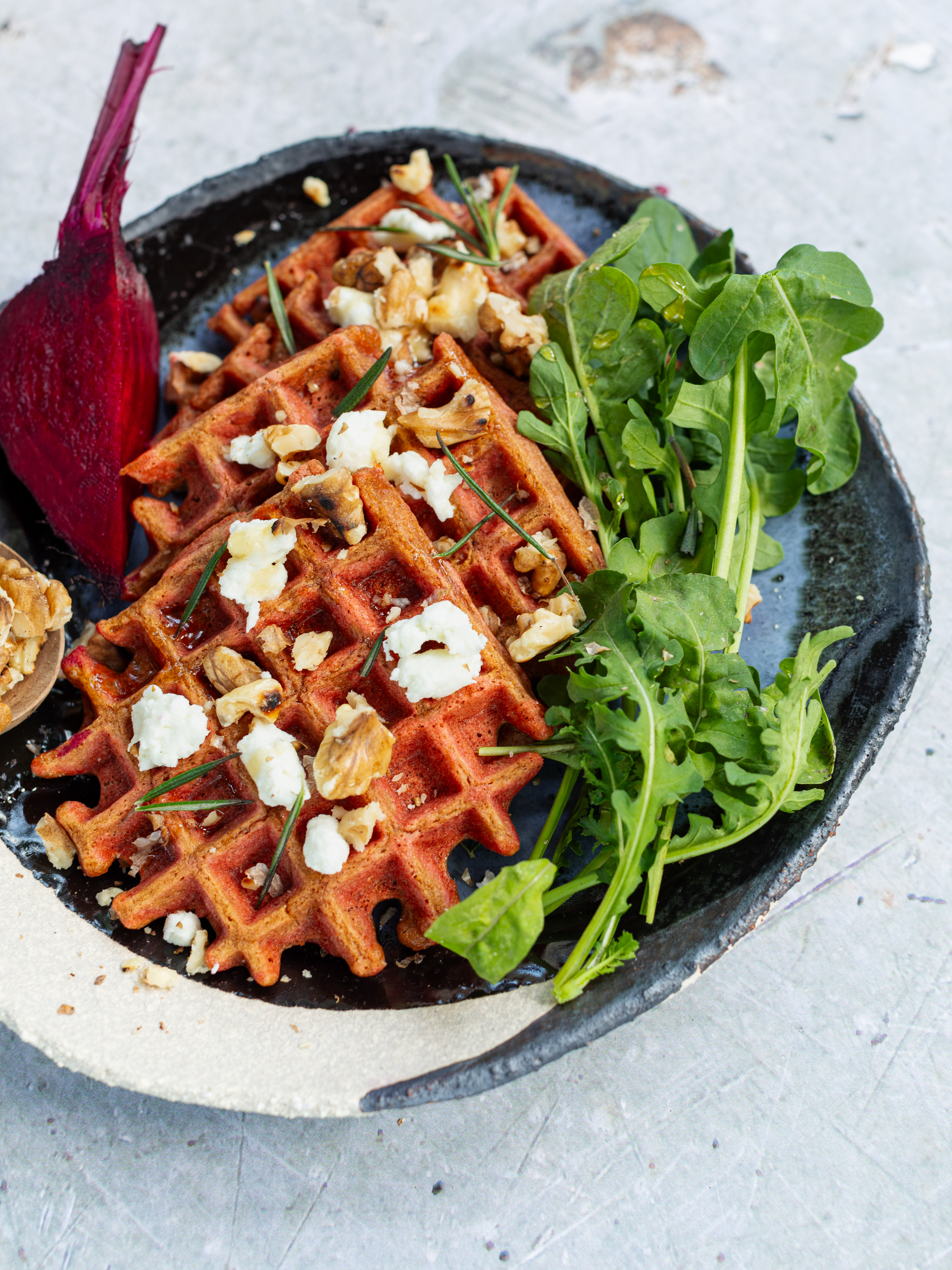 Randen-Waffeln mit Ziegenkäse Rezept 6