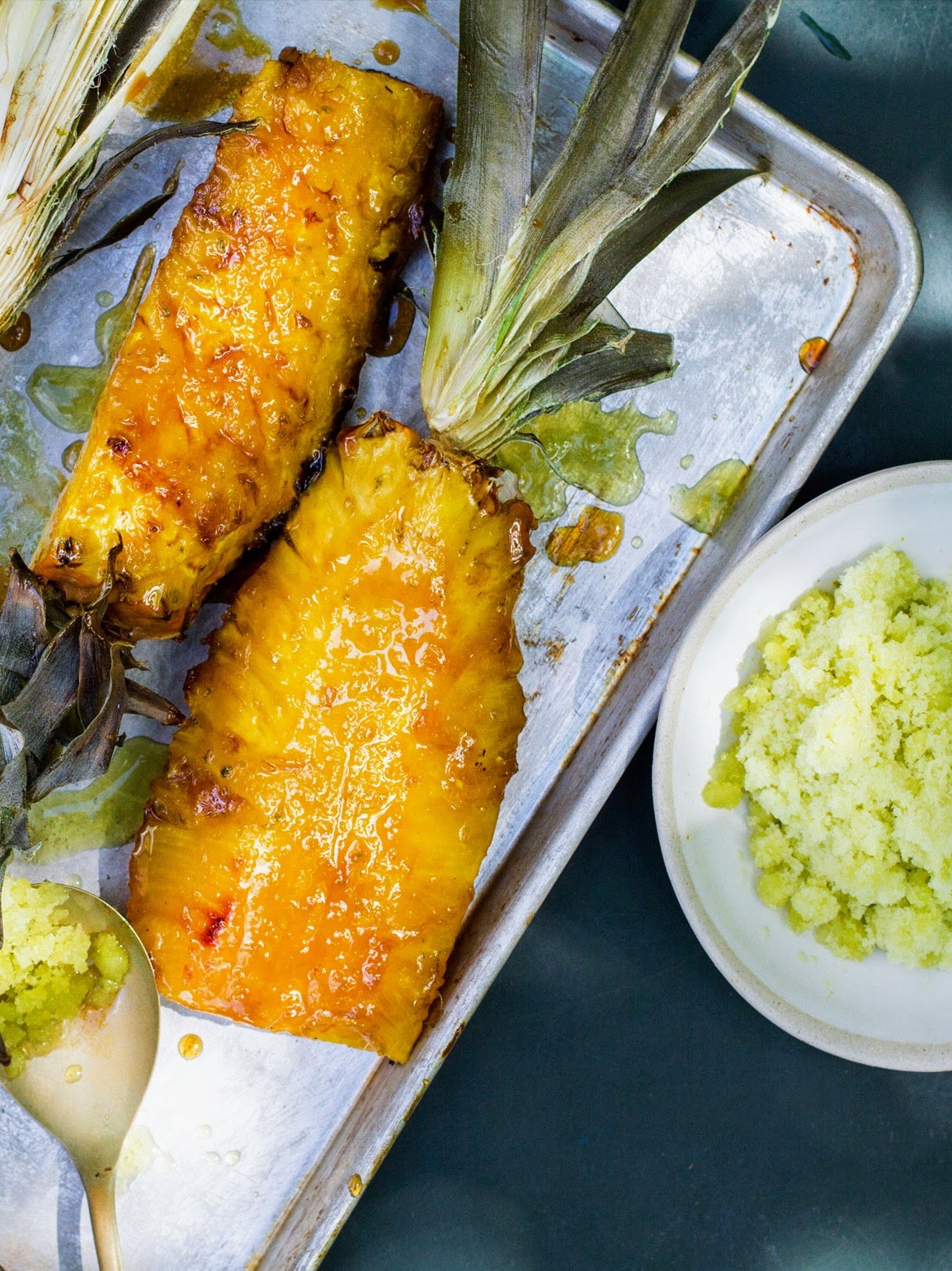 Grillierte Ananas mit Ingwer und Thai-Basilikum-Sorbet  Rezept 2