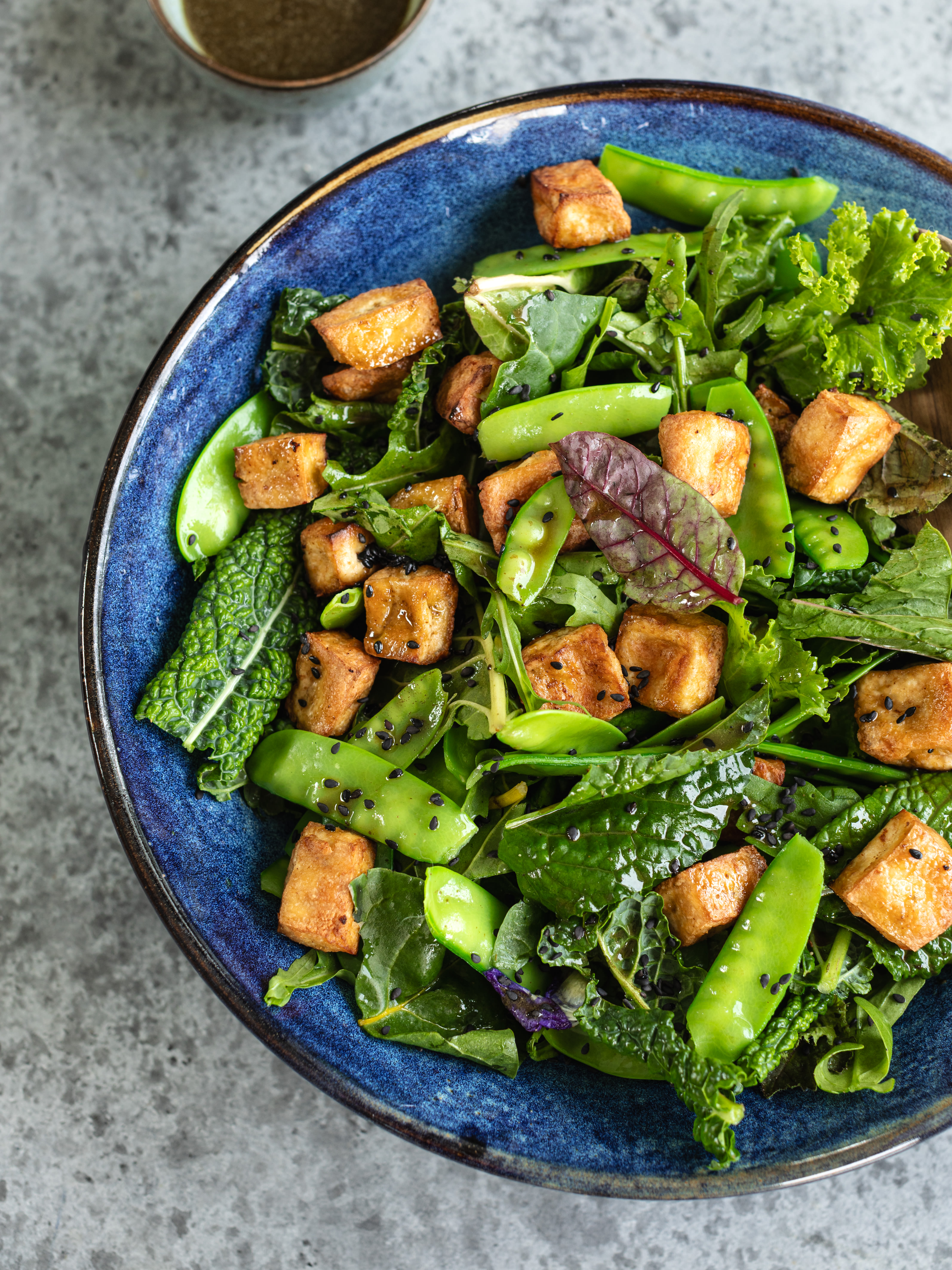  Matcha-Sesam-Salat mit Zuckerschoten und Tofu Rezept 3