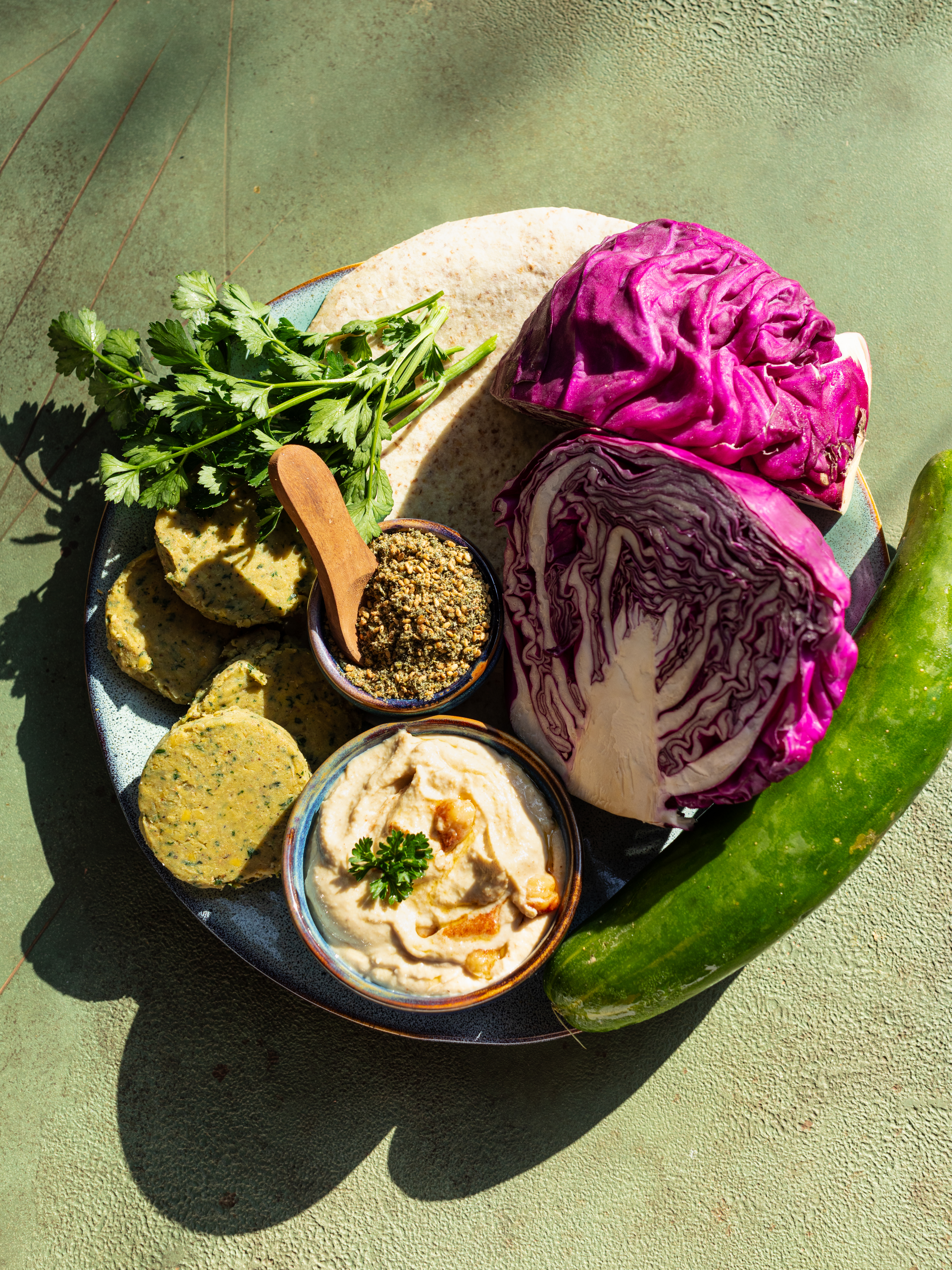 Falafal-Wrap mit Rotkohl Rezept 2