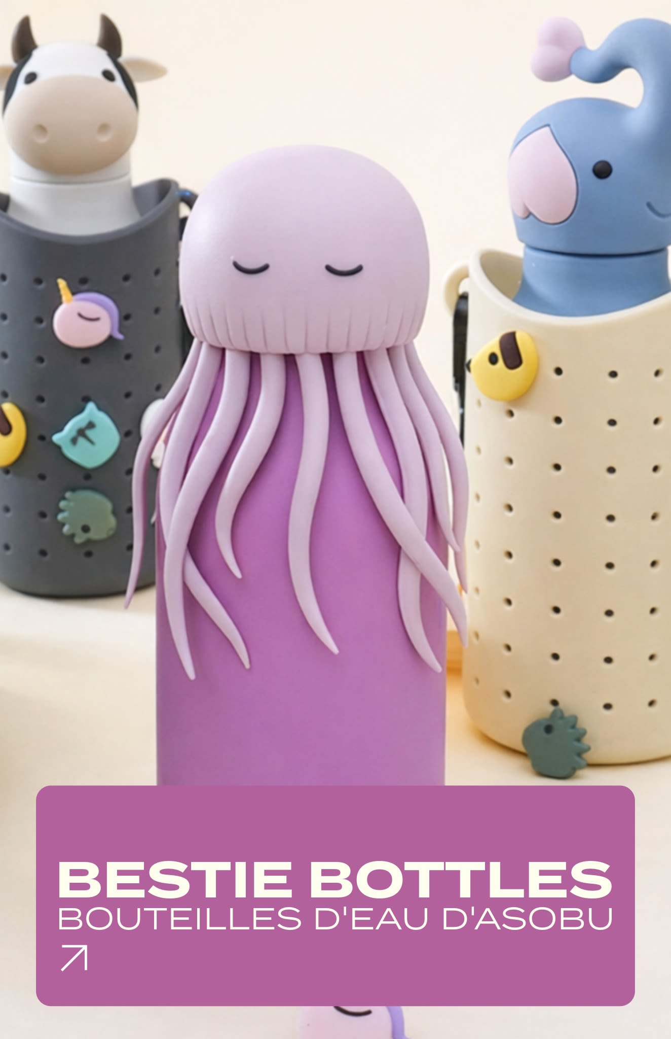 Bestie Bottles - Bouteilles d'eau d'Asobu