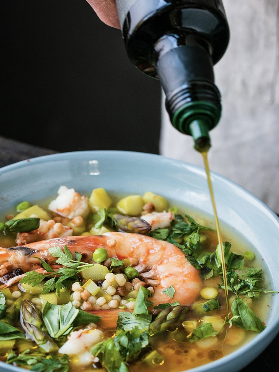 Fregola Sarda mit Spargeln und Erbsen  Rezept 2