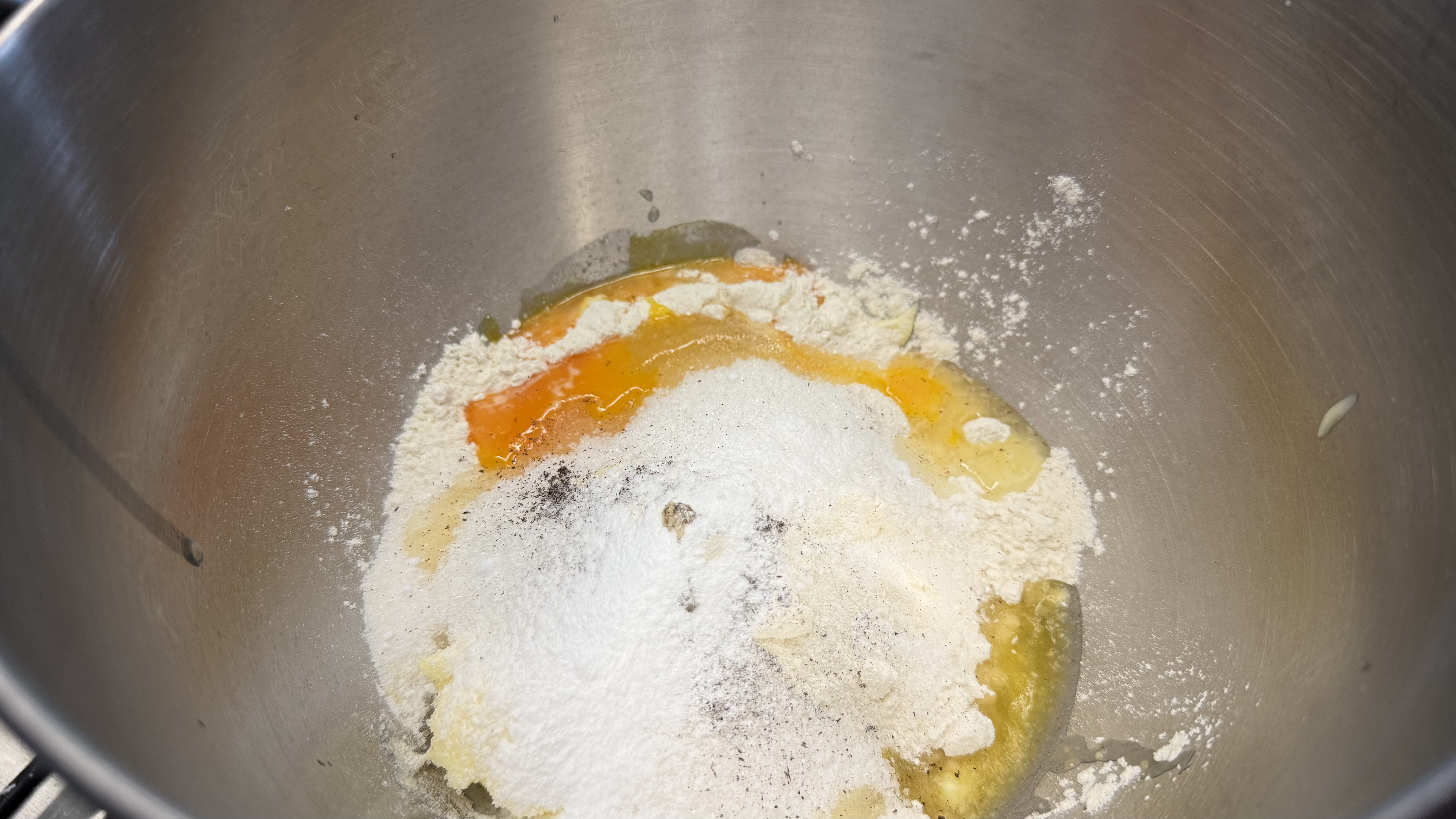 Schritt 1: Teig  für Johannisbeer-Kokos Kuchen zusammenkneten 