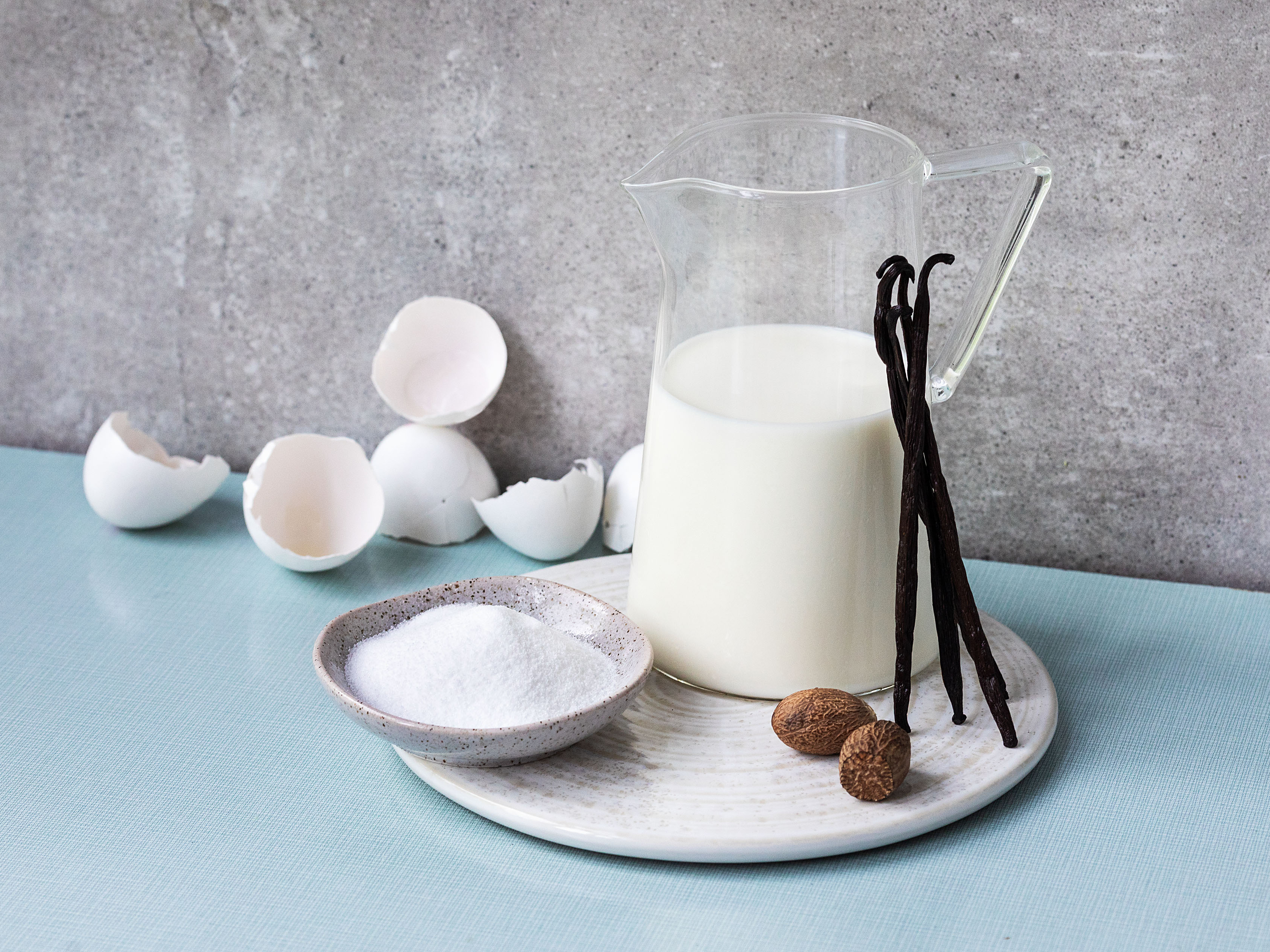 Schritt 1: Creme für gebackene Vanillecrème  zubereiten