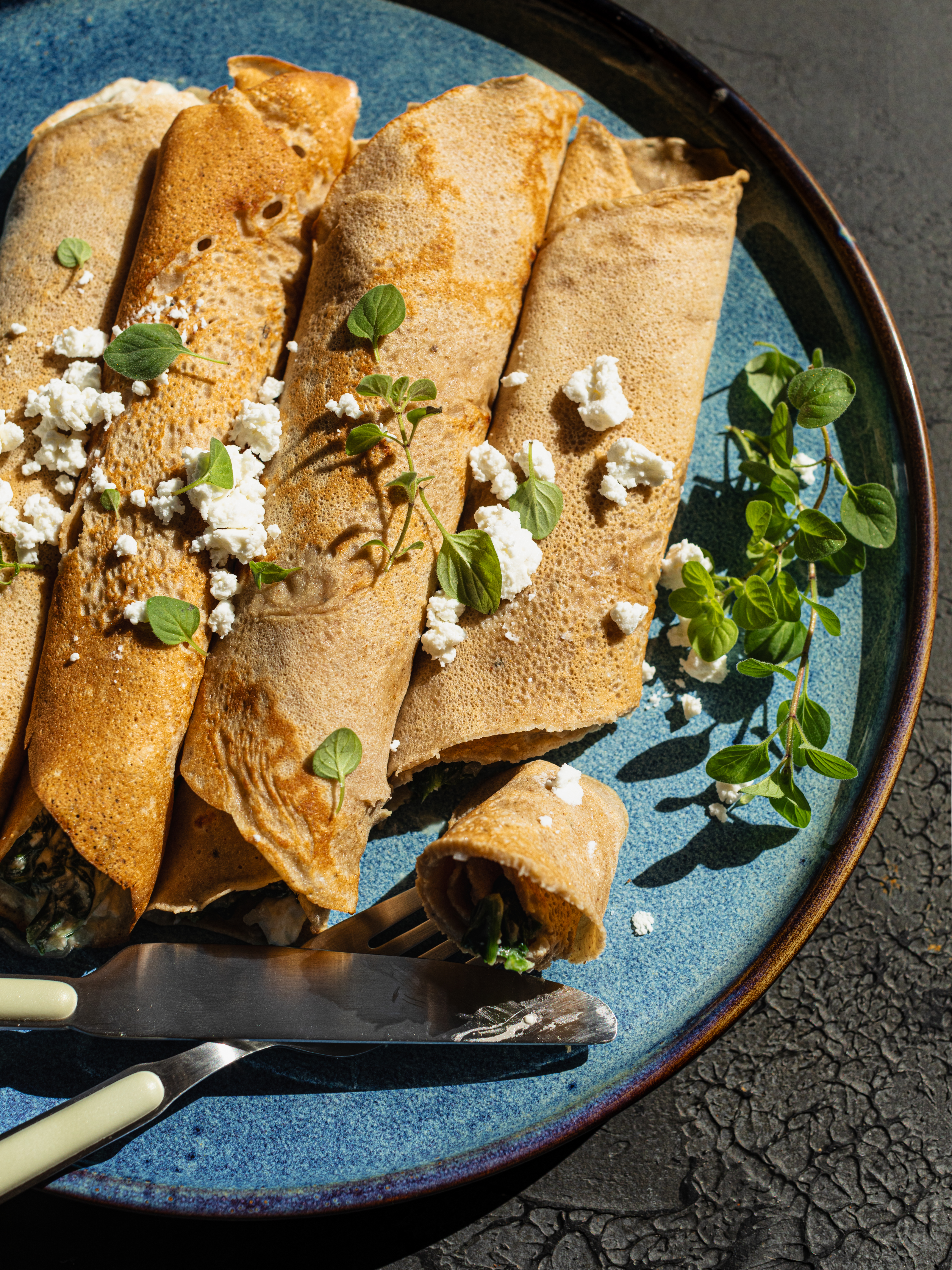 Buchweizen-Crêpes mit Spinat-Feta-Füllung Rezept 2