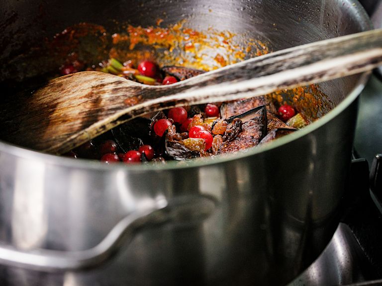 Schritt 3: Caponata fertigstellen. Schritt 3: Caponata fertigstellen.