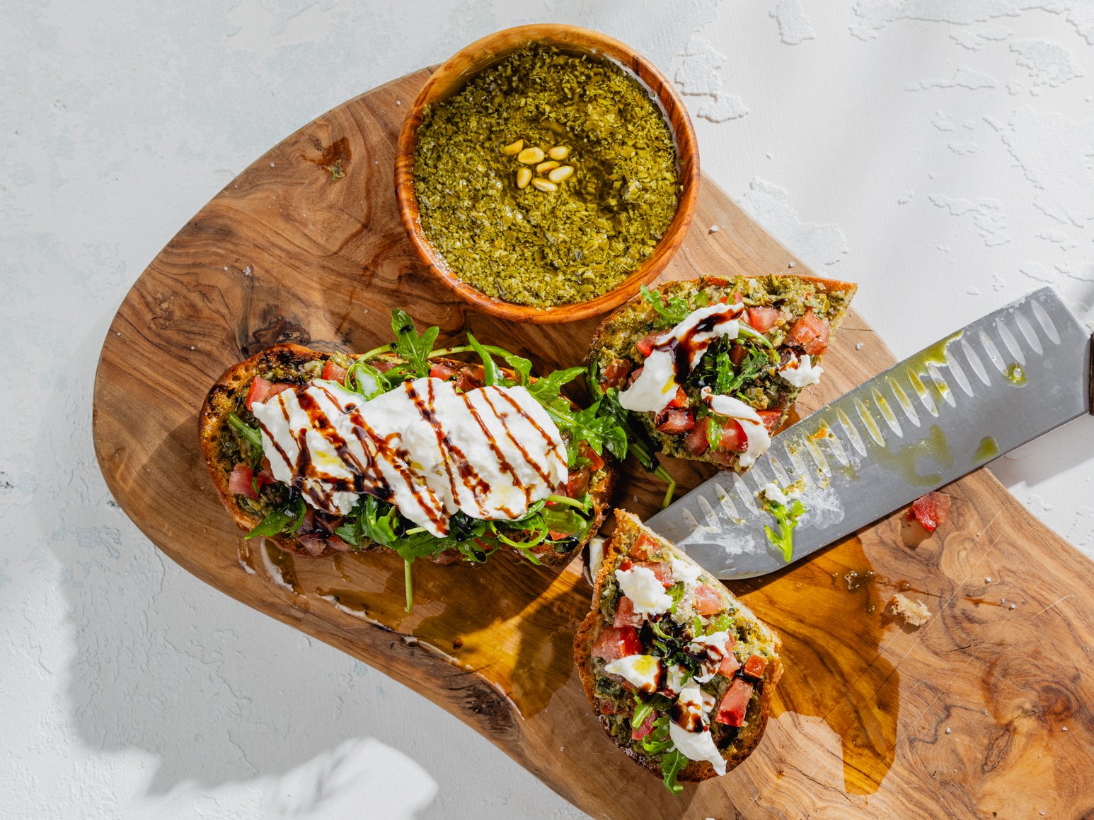 Bruschetta mit Burrata und Rucola Rezept 3