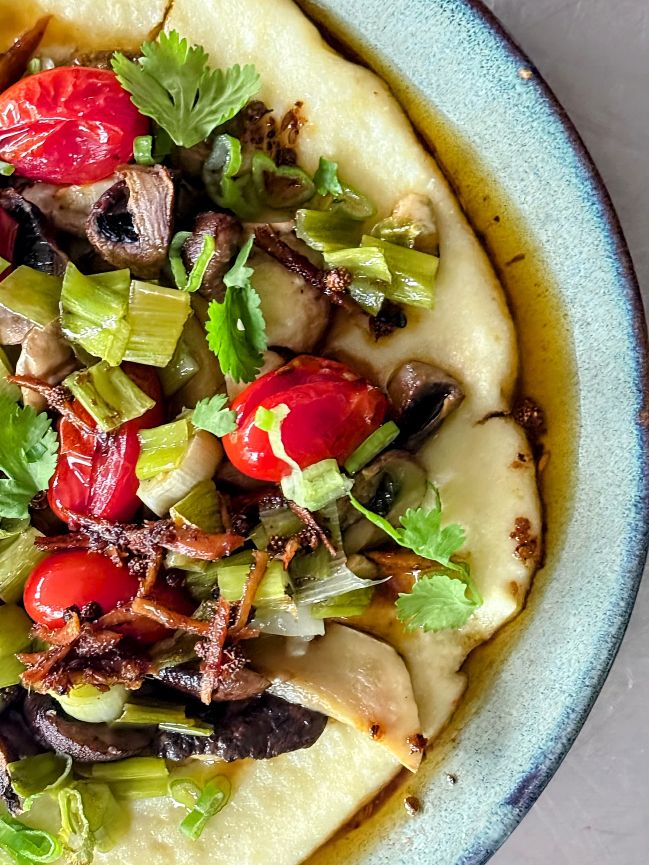 Röstpilze mit Polenta und Ingweröl Rezept
