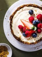 Glutenfreier Labneh- und Pistazien Cheesecake Rezept