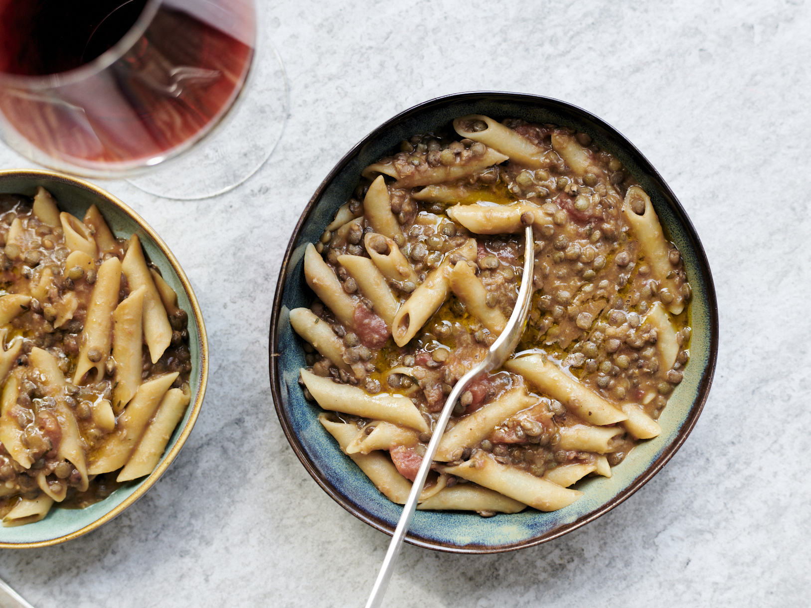 Schritt 3: Pasta et Lenticche anrichten.