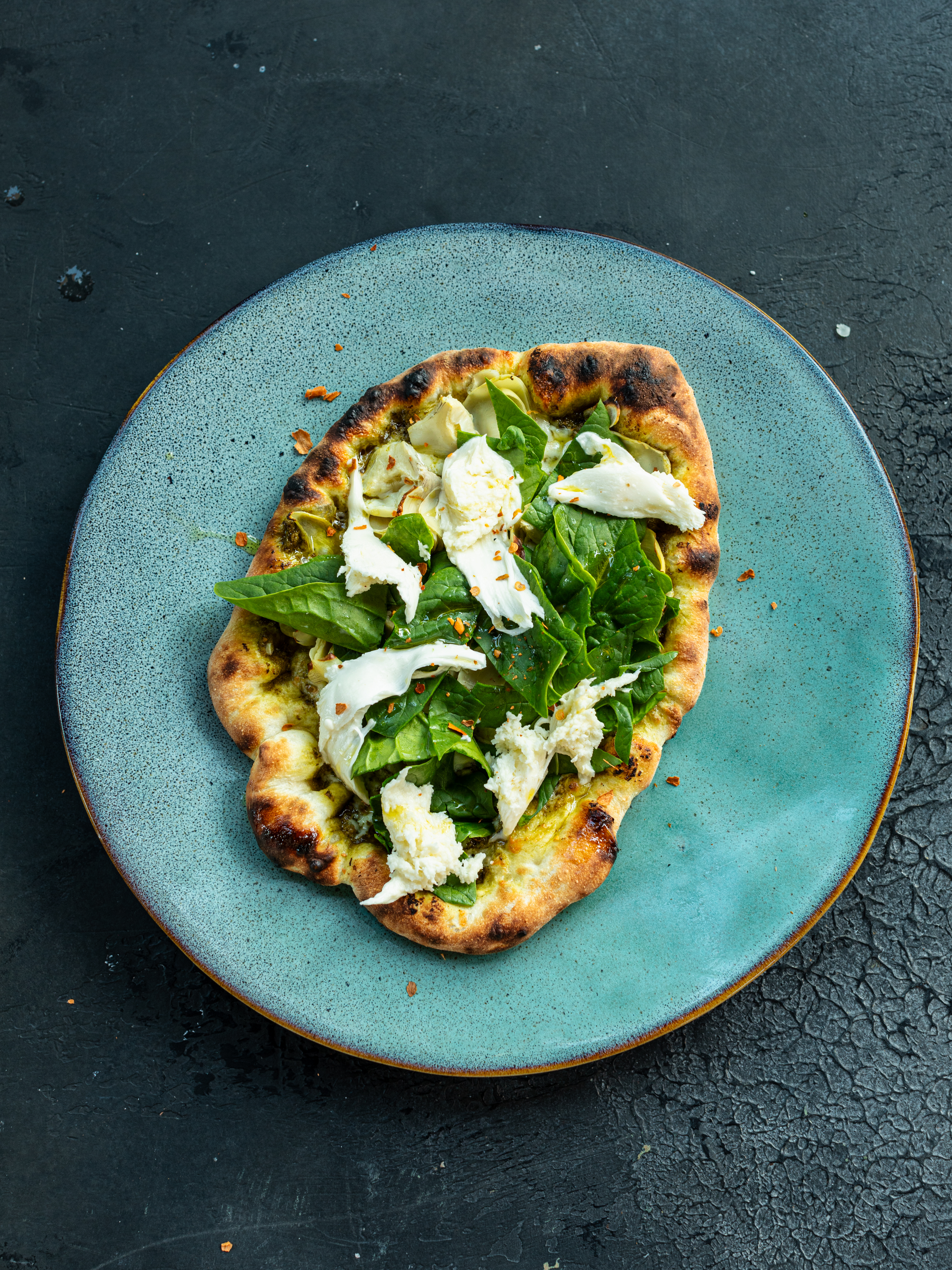 Pizza mit Artischocke und Spinat Rezept 2