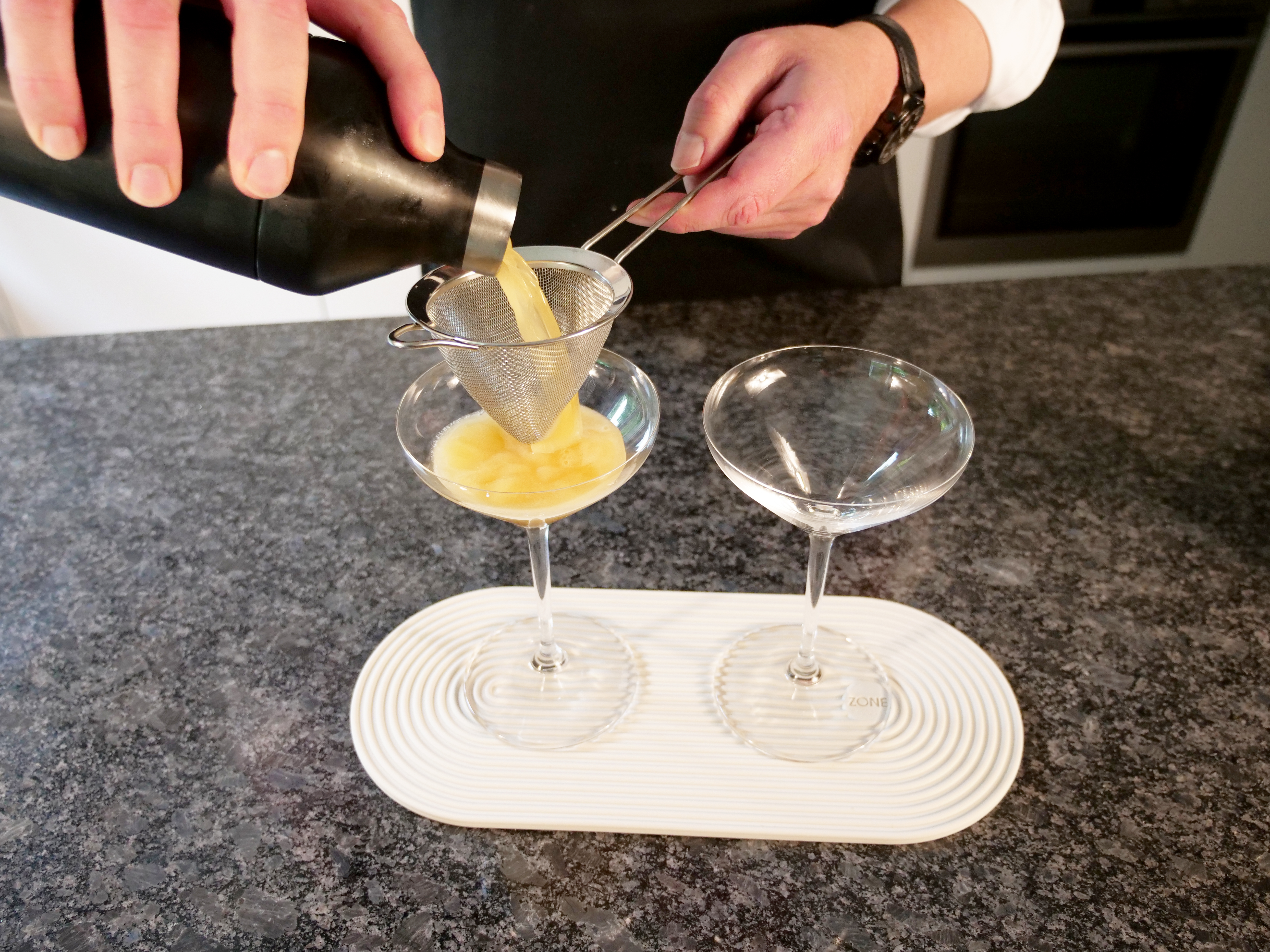 Schritt 4: Doppelt abseihen