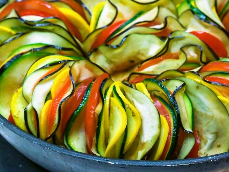 Schritt 3: Gemüse-Türme backen