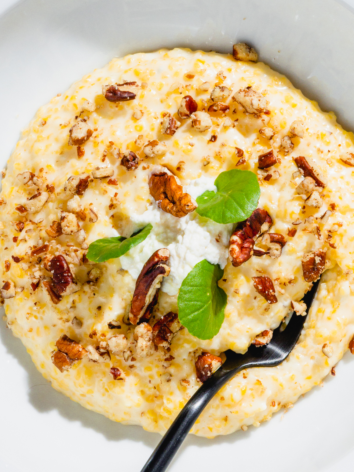 Blauschimmelkäse-Polenta mit Mascarpone und Pekannüssen Rezept 2