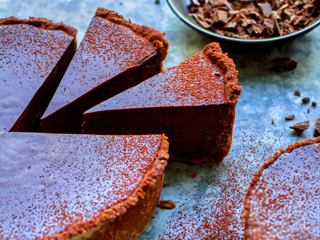 Schritt 3: Schokoladenfüllung für Triple Chocolate Tarte zubereiten 