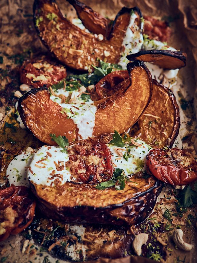 Gerösteter Kürbis mit Yuzu-Joghurt Rezept  Gerösteter Kürbis mit Yuzu-Joghurt Rezept